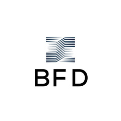 BFD Letter logo white background