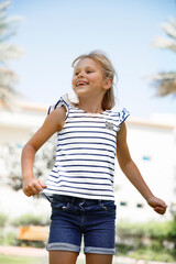 Joyful Girl Having Fun Outdoors