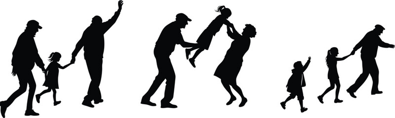 Silhouette Family Generations Celebrating Life's Journey