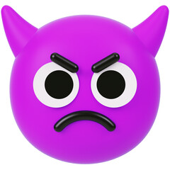 Devil Angry Emoji 3D Illustration Icon 