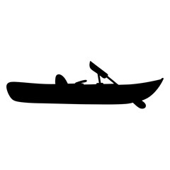Silhouette of a Vintage Speedboat with Steering Wheel and Windshield Detail