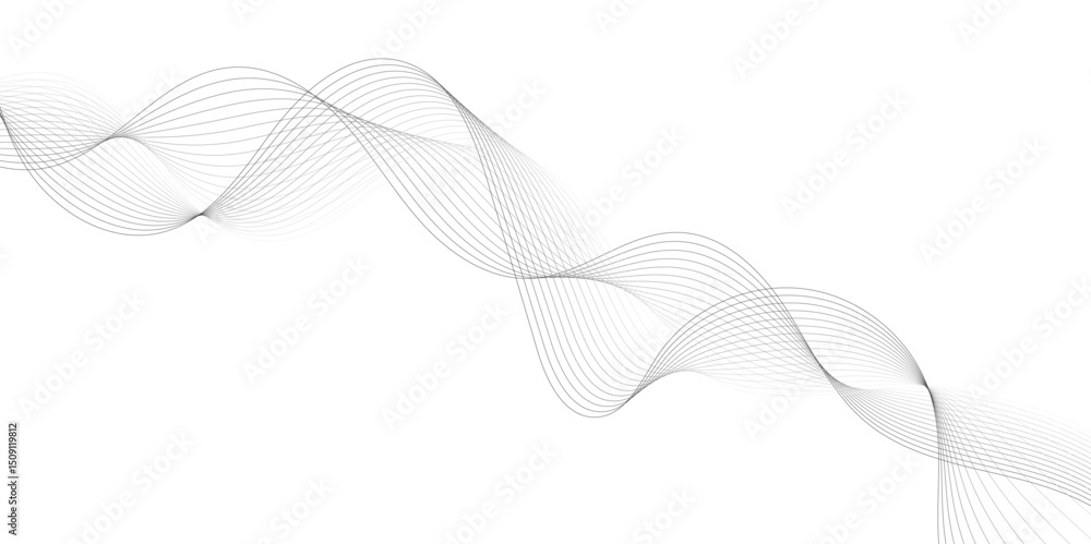 Poster abstract grey, white smooth element swoosh speed wave modern stream background. wave with lines crea