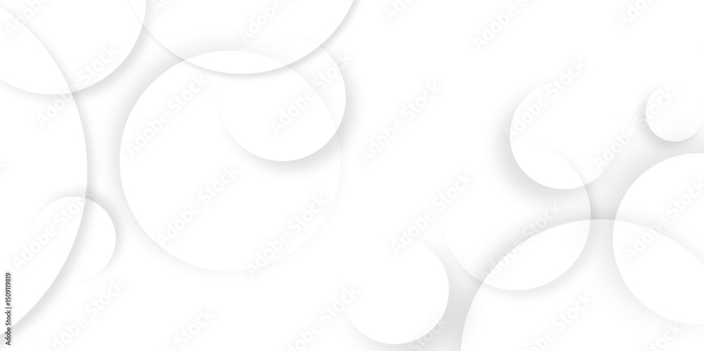 Poster abstract background with circle white abstract geometric background with soft light white paper circ