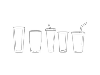 Tumbler Line Art Vector Pack