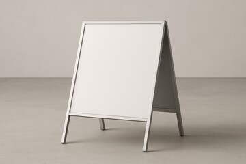 Trapezoid signboard with angled legs mockup