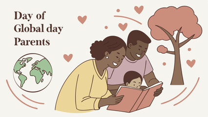 Modern Global Day of Parents illustration