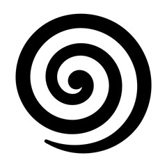 Striking black and white spiral creates a mesmerizing vortex illusion design graphic