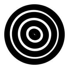 Abstract concentric circles pattern with black and white colors, geometric illustration