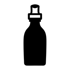 Stylized Silhouette of a Medicine Dropper Bottle for Liquid Medication