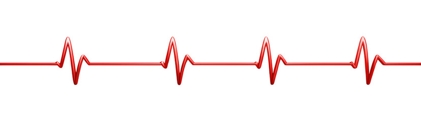 heart beat cardiogram isolated on white background.PNG Transparent file type with high definition picture quality available.