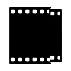 Black and White Negative Film Strip Illustrating Still Photography and Retro Technology