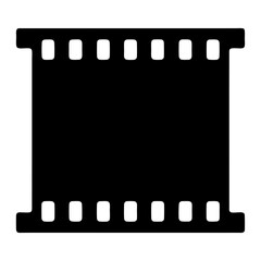 A black and white image depicting a section of photographic film strip
