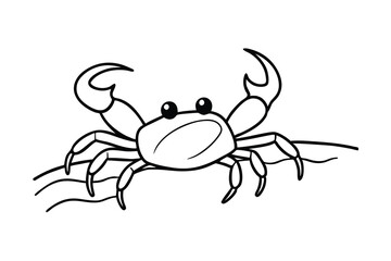 Adorable cartoon crab illustration ocean animal clipart