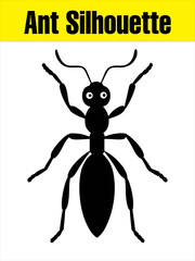 Simple Ant Silhouette for Kids Bug Crafts