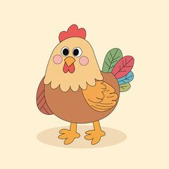 Cute cartoon penguin character with blushing cheeks, small eyes, and orange beak and feet. Perfect for kids’ products, winter themes, greeting cards, and educational designs.