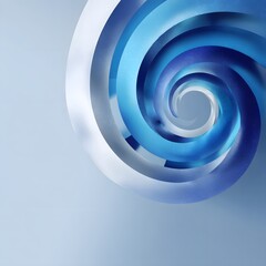 a captivating digital art piece that features a symmetrical spiral pattern resembling a starburst in hues of blue and white