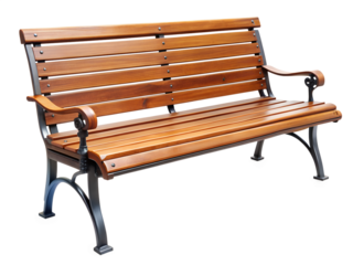 bench isolated on white background.PNG Transparent file type with high definition picture quality available.