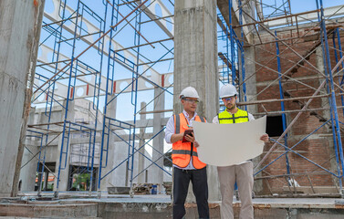 A team of engineers consults and plans the construction of the building. The architect, supervisor,...