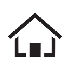 house outline icon for web site silhouette vector illustration on white background