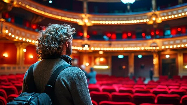 Audience Member in Stunning Theater Setting