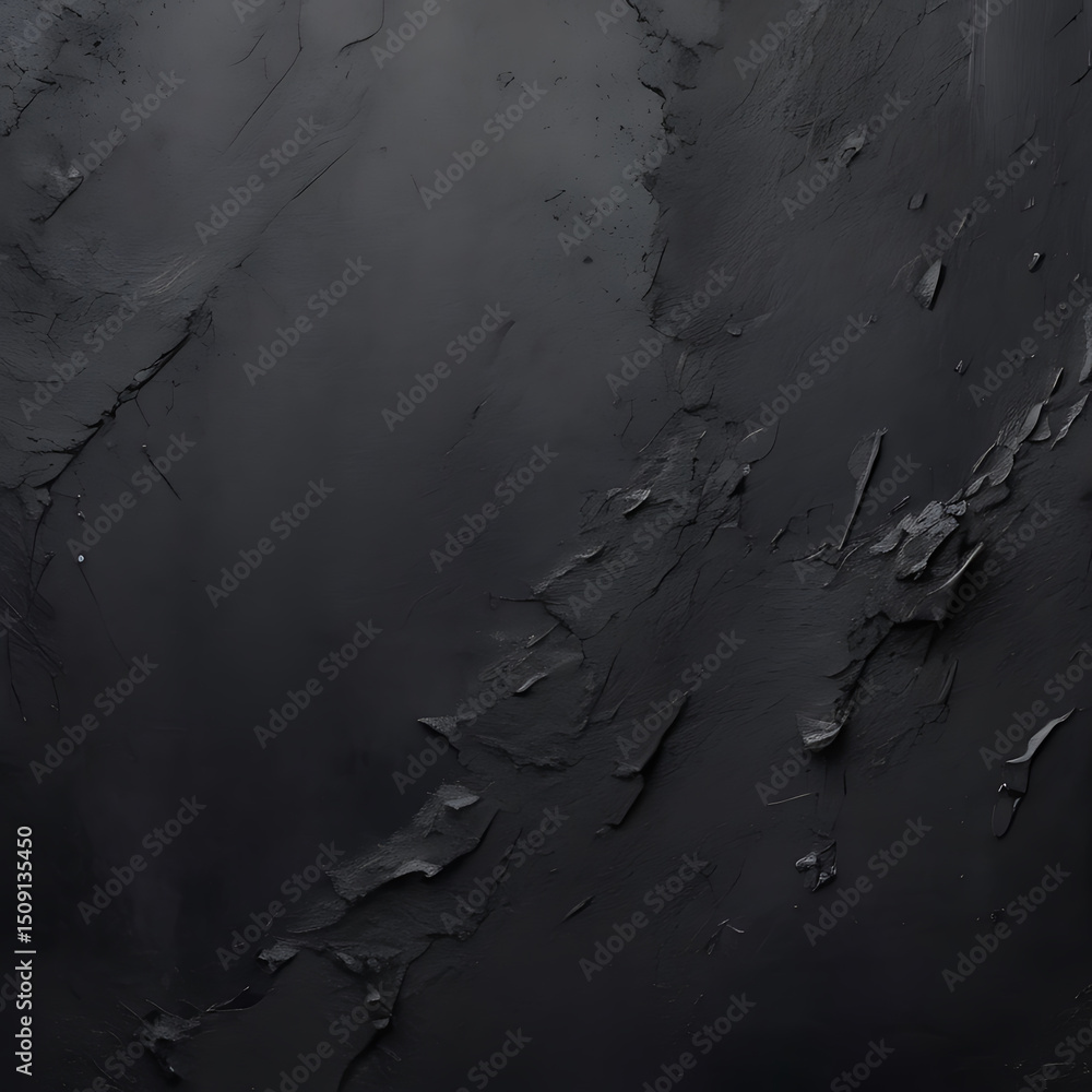 Aufkleber dark textured abstract surface with black waves and rough artistic flow pattern – ai