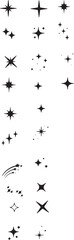 black and white star 