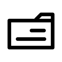 Flat File Icon with Two Lines &ndash; Minimal Document Symbol Vector