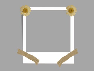 wooden board with flowers