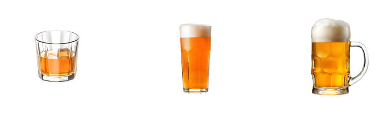 "Exquisite Beer Glassware Showcase: Celebrating the Distinctive Tumbler, Pint, and Beer Mug Featuring Luscious Foam, Ideal for the Ultimate Craft Beer Experience"