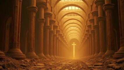 Classical architectural corridor image