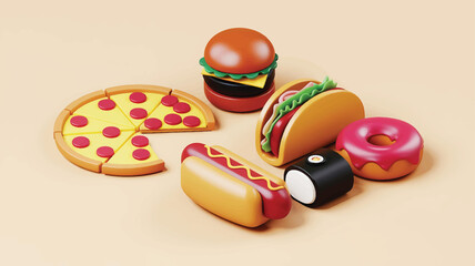 fast food set silhouette line art design transparent background illustration stock photos premium quality