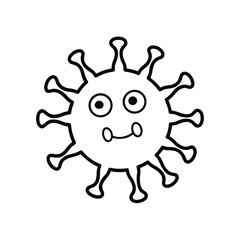 Cute Cartoon Virus Illustration