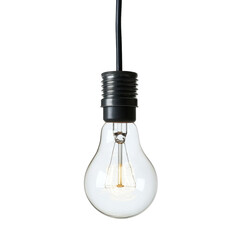 One Incandescent Light Bul  isolated on a transparent background