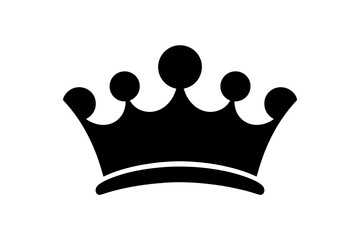 Black crown vector graphic royal symbol design
