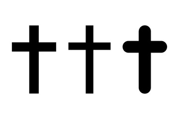 Christian crosses religious symbols vector graphic