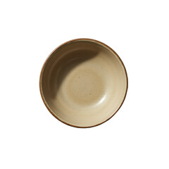 Elegant ceramic bowl kitchen setting cutout image with transparent background minimalist design