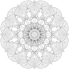 Mandala pattern Vector illustration. Meditation element for India yoga. Ornament for decorating a greeting. Set of vintage Wedding Invitation card.