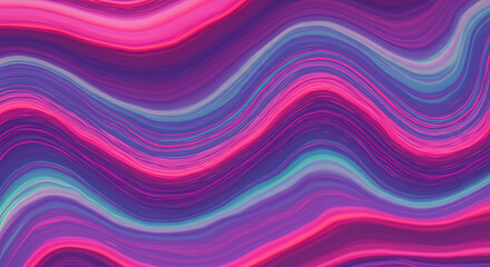 Fototapeta premium Abstract Swirling Pink Purple Blue Wave Lines Digital Art Background