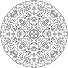 Vector abstract mandala pattern. Decorative circle ornament in ethnic oriental style. round ornamental round ornament