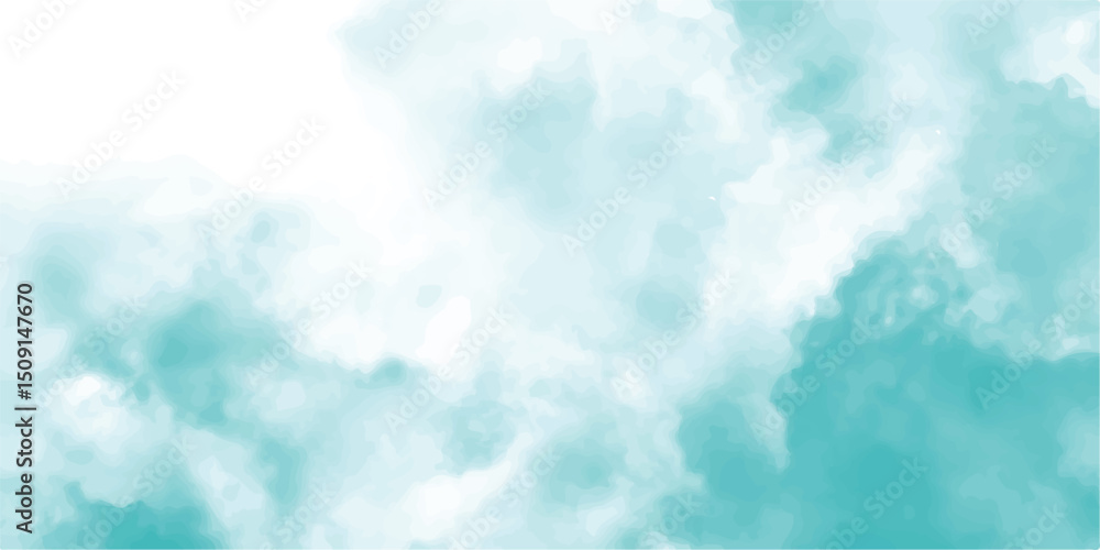 Poster abstract background of colorful liquid liner. blue sky and clouds. light colorful landing page flat 