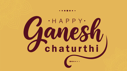 Happy Ganesh Chaturthi Festival Greeting Vector