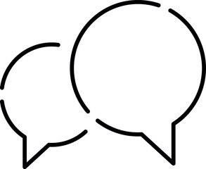 Speech Bubbles Outline Icon for Graphic and Web Design, Apps, Adverts, Various Cards