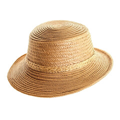 One Straw Hat  isolated on a transparent background