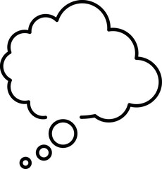Cloud as Speech Bubble Icon for Web Sites, Books, Cards, Apps