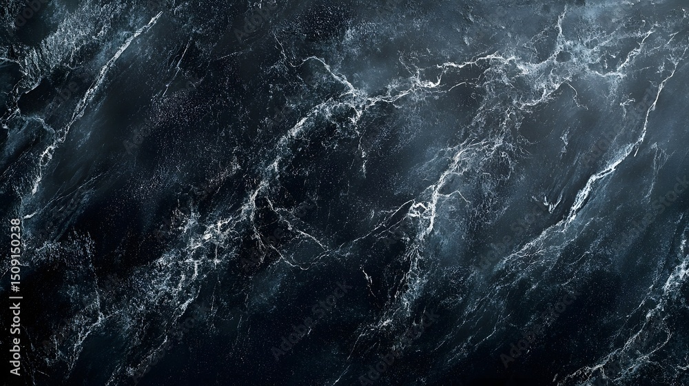 Poster dark marble surface with intricate veining patterns.