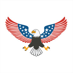 American bald eagle wings spread wide patriotic symbol