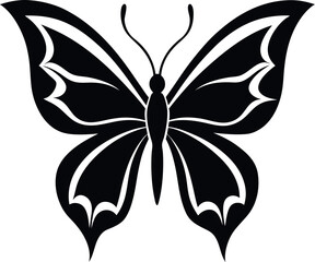 Butterfly Silhouette Vector Logo – Animal Illustration