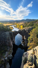 Mountain River Valley Background for Creative Projects