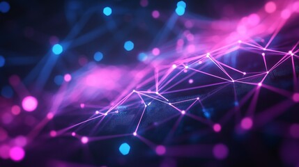 Obraz premium Exploring the dark cyberspace neon light patterns digital art futuristic environment abstract viewpoint