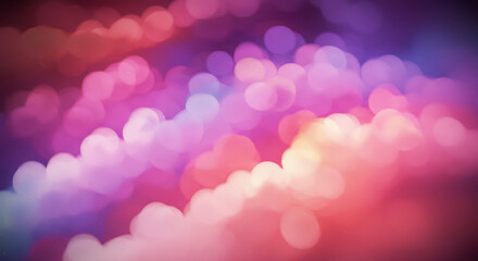 Abstract Pink Purple and Red Bokeh Lights Background Soft Dreamy Romantic Blurred Festive